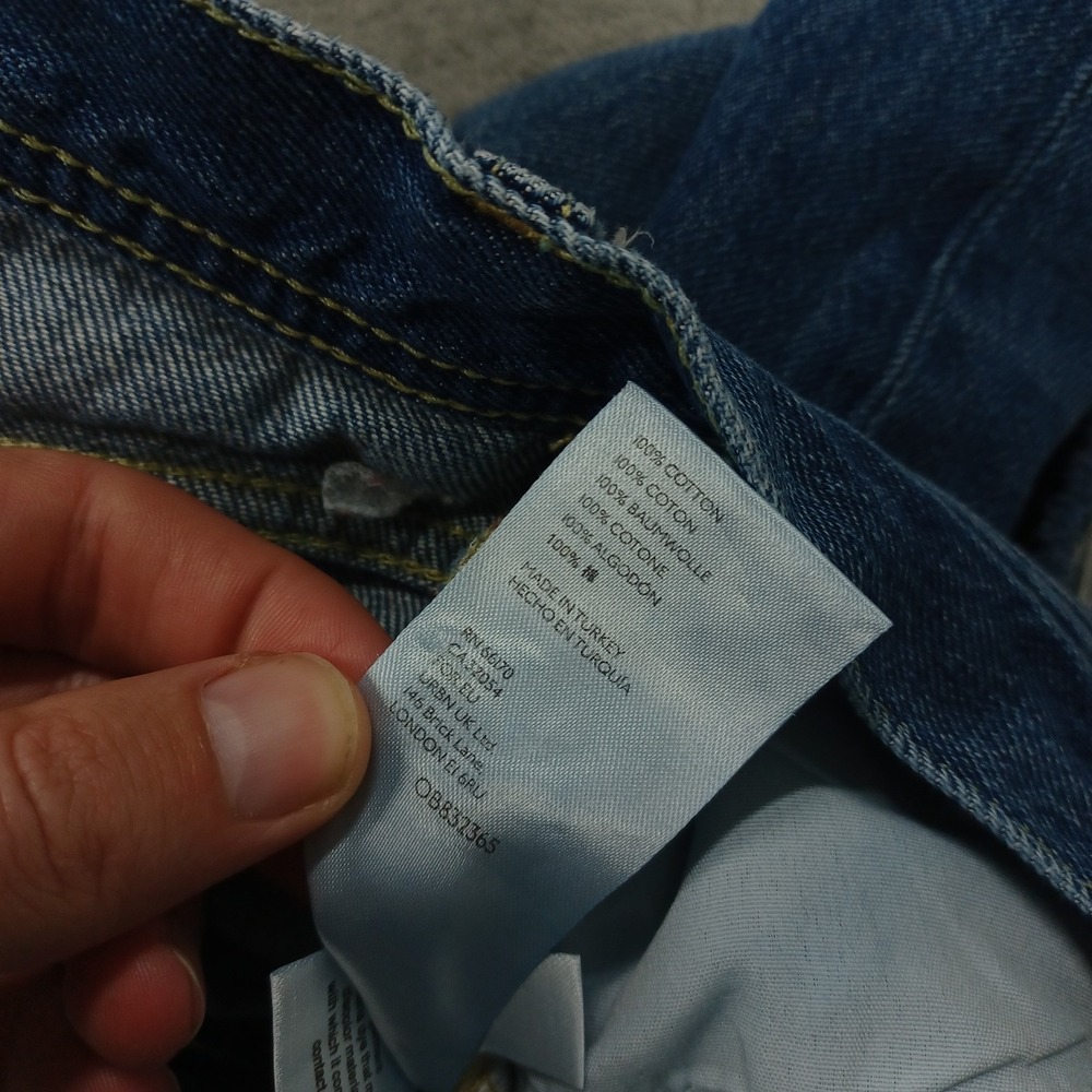 We The Free Shorts Womens 28 Blue Denim Cut Off Button Flu Pockets - Picture 3 of 6